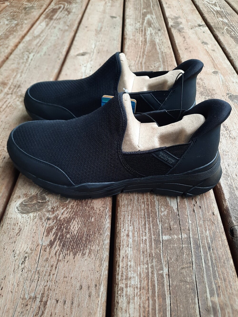 NWT Skechers Hands Free Swift Fit Memory Foam Black Slip-on Shoes Size 8.5 - Picture 9 of 16